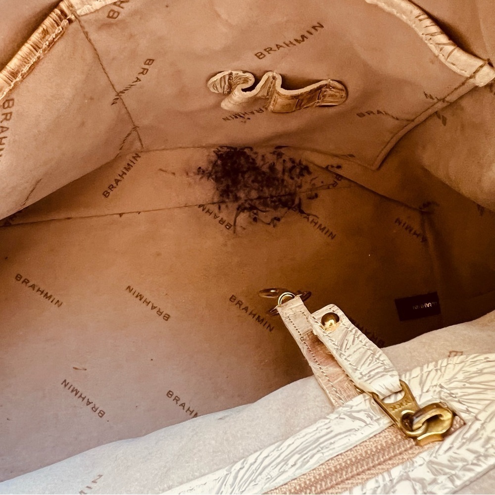 BRAHMIN RETRO VINTAGE COPA CABANA CREAM
PALM TREES TROPICAL SHOULDER BAG - Picture 13 of 16